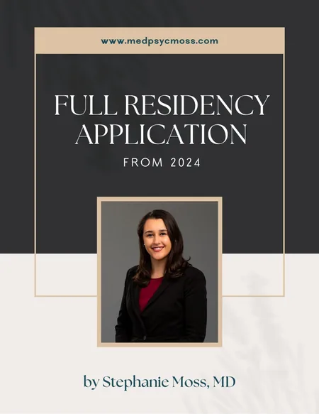 Cover of Full ERAS & PS Residency Application.